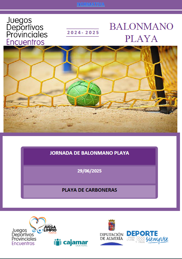 Encuentro Educativo de Promoción del Balonmano Playa. Carboneras 29-6-25
